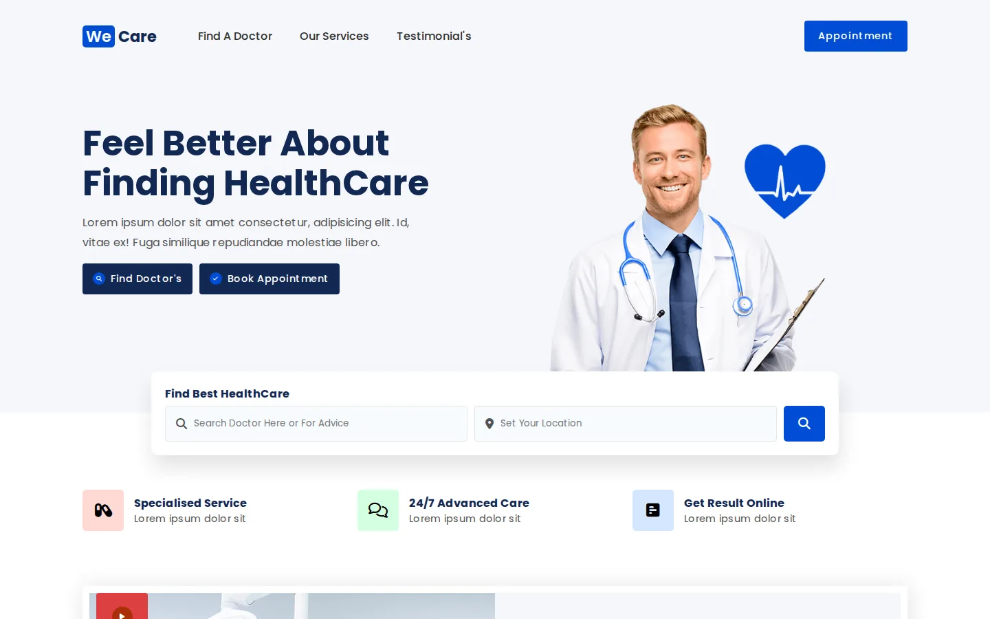 WeCare website